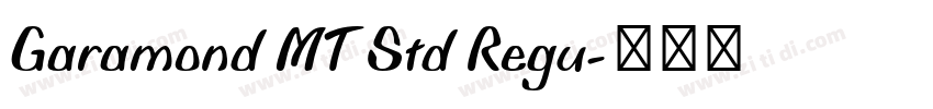 Garamond MT Std Regu字体转换